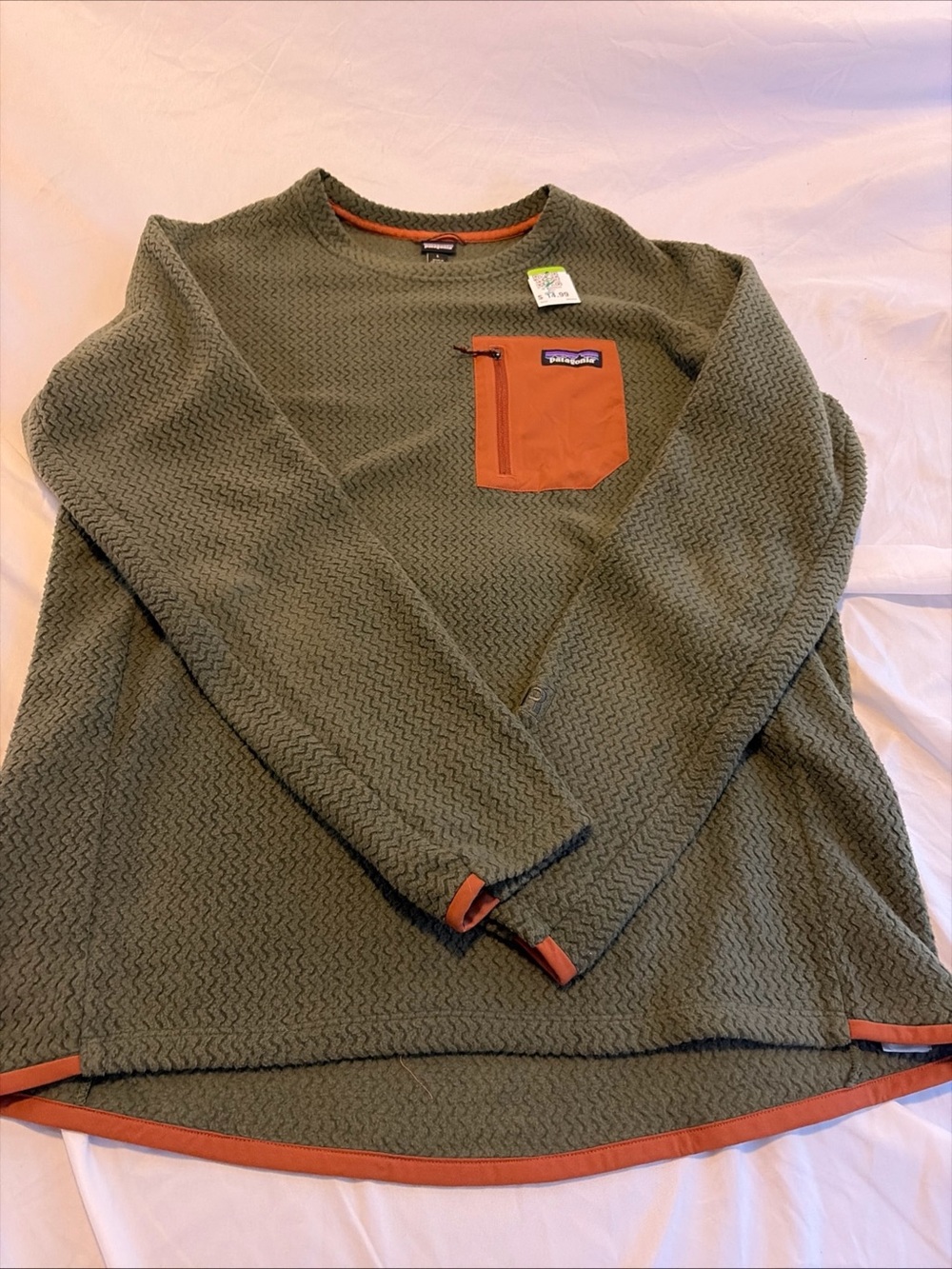 Patagonia R1 Air Crew Men's Large Fleece Pullover Front Chest Pocket Lightweight